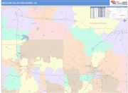 Palm Bay-Melbourne-Titusville Metro Area Wall Map Color Cast Style